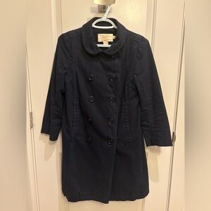 J. Crew Navy Double-Breasted Coat